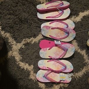 Cat & Jack Pink Tie-Dye Flip Flops